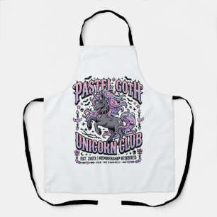 Unicorn Pastel Goth Unicorn Club Commercial Sticke Apron