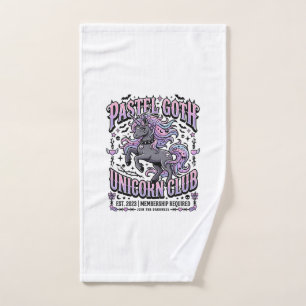 Unicorn Pastel Goth Unicorn Club Commercial Sticke Hand Towel