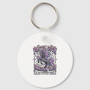 Unicorn Pastel Goth Unicorn Club Commercial Sticke Key Ring