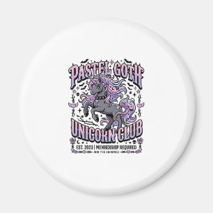 Unicorn Pastel Goth Unicorn Club Commercial Sticke Magnet