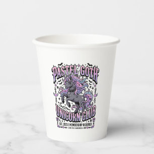 Unicorn Pastel Goth Unicorn Club Commercial Sticke Paper Cups