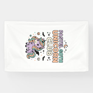 Unicorn Pastel Goth Unicorn Club Trendy Graphic Te Banner