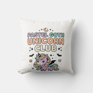 Unicorn Pastel Goth Unicorn Club Trendy Graphic Te Cushion