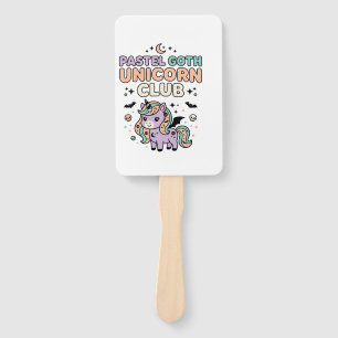 Unicorn Pastel Goth Unicorn Club Trendy Graphic Te Hand Fan