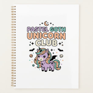 Unicorn Pastel Goth Unicorn Club Trendy Graphic Te Planner