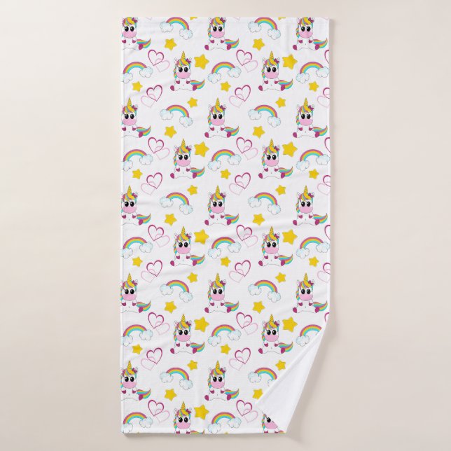 Unicorn pattern bath towel (Bath Towel)