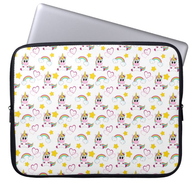 Unicorn pattern laptop sleeve (Front)
