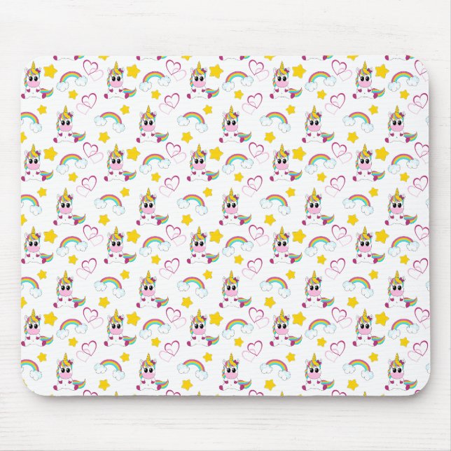Unicorn pattern mouse pad (Front)