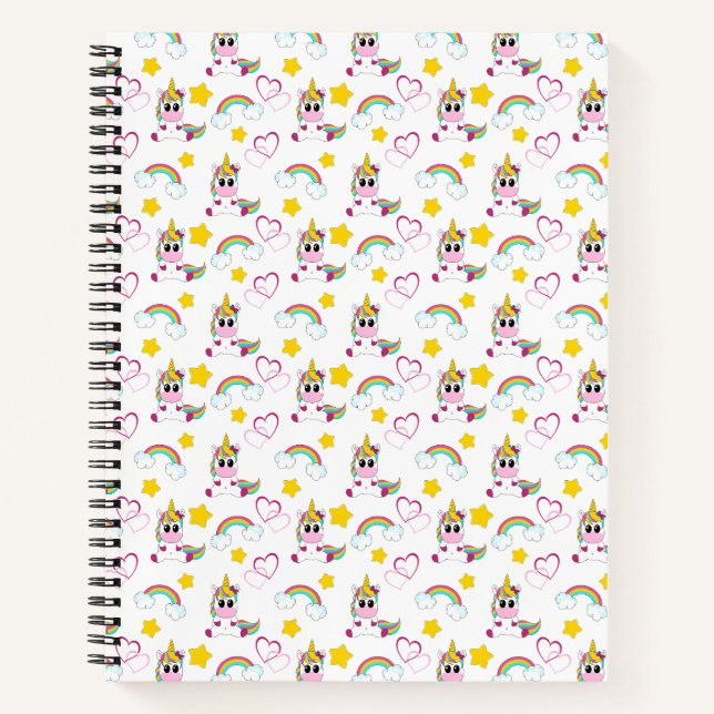 Unicorn pattern notebook (Front)