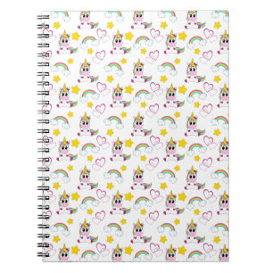 Unicorn pattern notebook