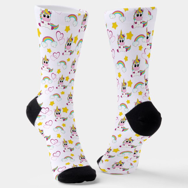 Unicorn pattern socks (Angled)