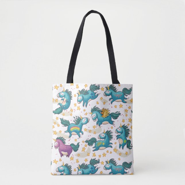 Unicorn Pattern Tote Bag (Front)