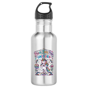 Unicorn Peace Love Pose Unicorn White Background S 532 Ml Water Bottle