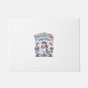 Unicorn Peace Love Pose Unicorn White Background S Doormat