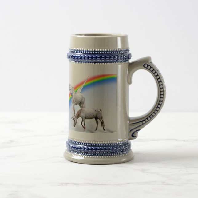 Unicorn & Pegasus rainbow Beer Stein (Right)