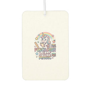 Unicorn Pencilcorn School Magic Adorable Sticker a Car Air Freshener