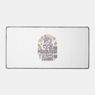 Unicorn Pencilcorn School Magic Adorable Sticker a Desk Mat