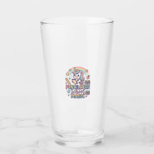 Unicorn Pencilcorn School Magic Adorable Sticker a Glass