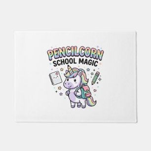 Unicorn Pencilcorn School Magic Charming Merch Des Doormat
