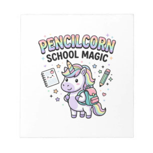 Unicorn Pencilcorn School Magic Charming Merch Des Notepad