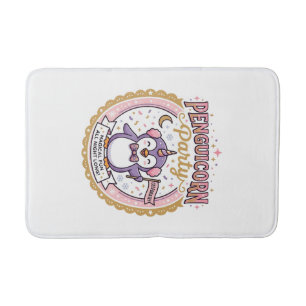Unicorn Penguicorn Party POD Ready Zazzle Design_1 Bath Mat