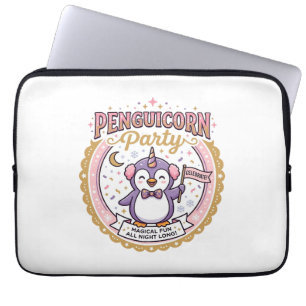 Unicorn Penguicorn Party POD Ready Zazzle Design_1 Laptop Sleeve