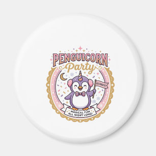 Unicorn Penguicorn Party POD Ready Zazzle Design_1 Magnet