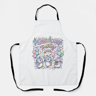 Unicorn Penguicorn Party Premium Vector Vector Des Apron