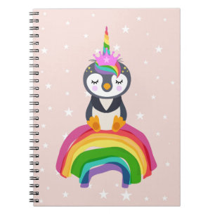 unicorn penguin notebook