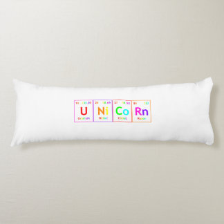 UNiCoRn Periodic Table Elements Word Rainbow Body Cushion