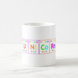 UNiCoRn Periodic Table Elements Word Rainbow Coffee Mug