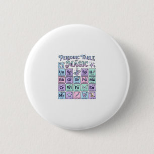 Unicorn Periodic Table of Magic Graphic Design Mer 6 Cm Round Badge