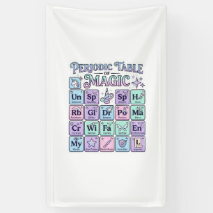 Unicorn Periodic Table of Magic Graphic Design Mer Banner