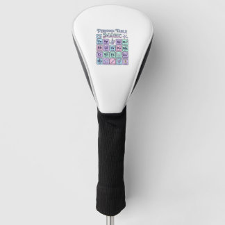 Unicorn Periodic Table of Magic Graphic Design Mer Golf Head Cover