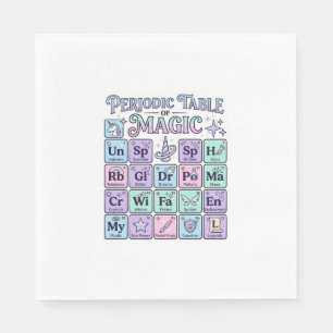 Unicorn Periodic Table of Magic Graphic Design Mer Napkin