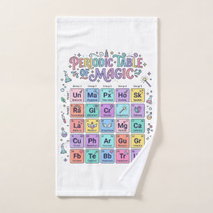 Unicorn Periodic Table of Magic Trendy Cute Gift D Hand Towel