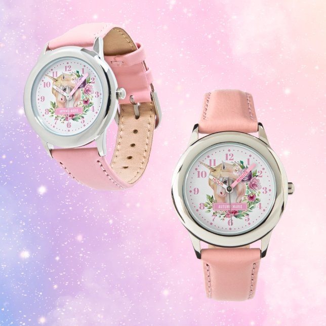 Unicorn Personalised Custom Kid's Watch (Creator Uploaded)