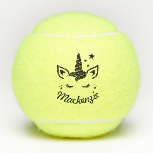 Unicorn Personalised Kids Name Tennis Balls
