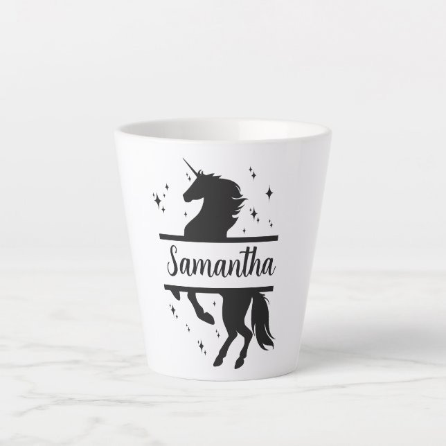 Unicorn Personalised Latte Mug (Front)