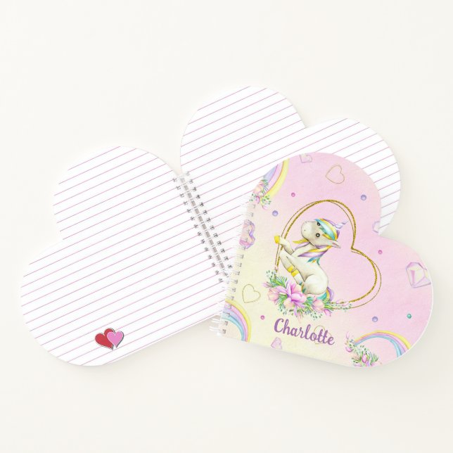 Unicorn Personalised  Notebook (Inside)