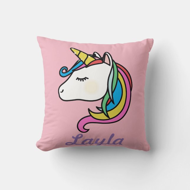 unicorn personalised pillow (Front)