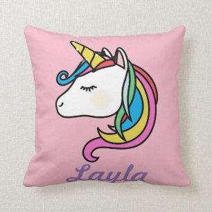 unicorn personalised pillow