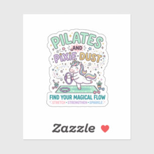 Unicorn Pilates and Pixie Dust Bold Typography T-S