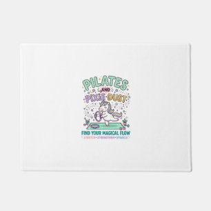Unicorn Pilates and Pixie Dust Bold Typography T-S Doormat