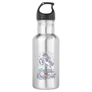 Unicorn Pilates and Pixie Dust White Background Ve 532 Ml Water Bottle