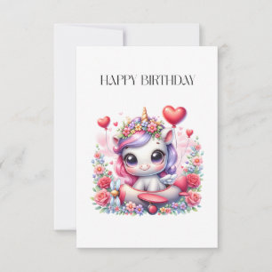 Unicorn Pilot Birthday RSVP Card