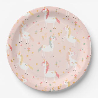 Unicorn Pink 9" Paper Plates