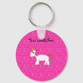 Unicorn pink stars key ring