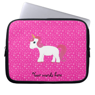 Unicorn pink stars laptop sleeve