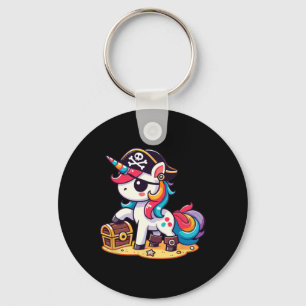 Unicorn Pirate Costume Halloween Key Ring